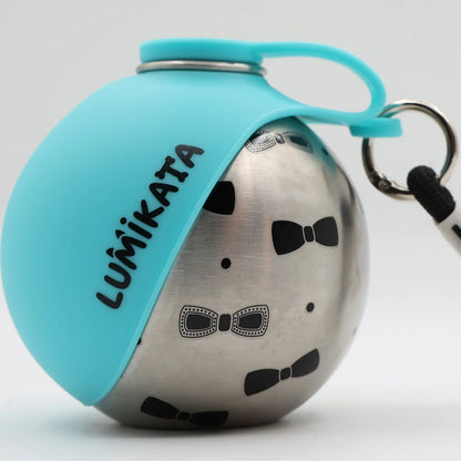 Lumikata 2-in-1 Portable Dog Water Bottle & Bowl - Leak-Proof Stainless Steel for Small Dogs, Perfect for Walks and Travel!