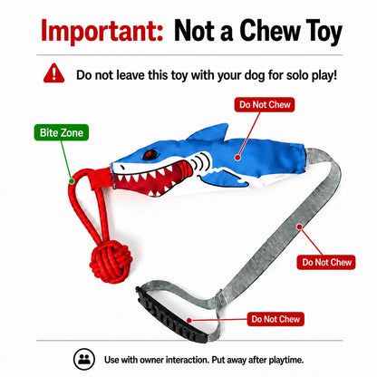 Kawiwi Interactive Dog Tug Toy, (Interactive Only • Not a Chew Toy • No Unattended Play)Tug of War Tough Squeaky Dog Rope Toys Teeth Cleaning, Conserve Dog'S Energy and Strengthen Bond with Master for Outdoor & Indoor Playtime for Small & Medium Dogs