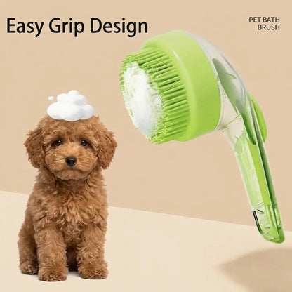 2026 Universal 2-in-1 Pet Bath & Grooming Brush with Soap Dispenser - Gentle Massage Aid for Dogs & Cats, Enhances Beauty & Saves on Dry Shampoo