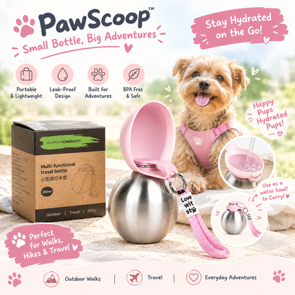 PawSip — The Pawsome 2 in 1 Travel Bottle ⭐