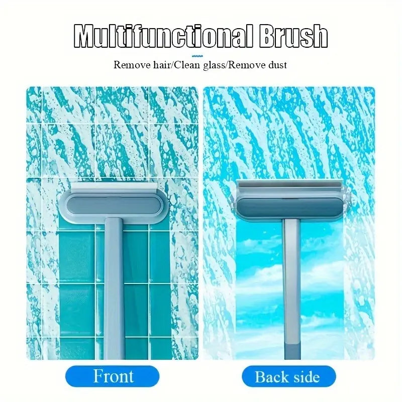 Eco-Friendly Upgraded Reusable Pet Hair Remover Brush - Lightweight, Compact Design with Extra-Long Handle & Flexible Bristles for Effortless Cleaning of Dog & Cat Hair on Furniture and Bedding