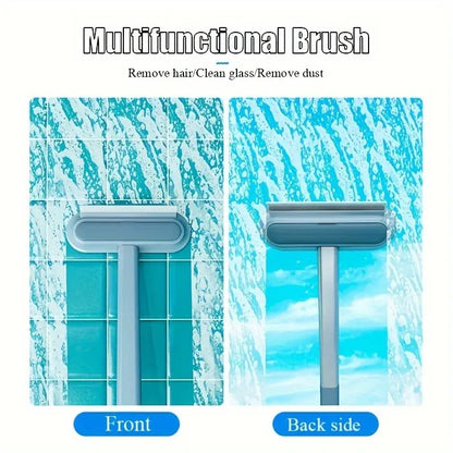 Eco-Friendly Upgraded Reusable Pet Hair Remover Brush - Lightweight, Compact Design with Extra-Long Handle & Flexible Bristles for Effortless Cleaning of Dog & Cat Hair on Furniture and Bedding