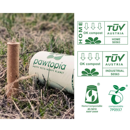 Pawtopia Eco-Friendly Home Compostable Dog Poop Bags - 480 Count Value Pack, Biodegradable & Leak Proof, Perfect for Dogs & Cats, Easy to Open, Give Back to the Planet!
