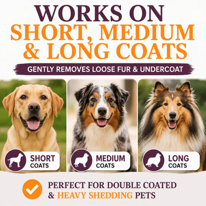 Sleekez Dog Brush - Ultimate Shedding & Grooming Tool for All Dog Breeds, 5" Compact Design, Lightweight & Effective