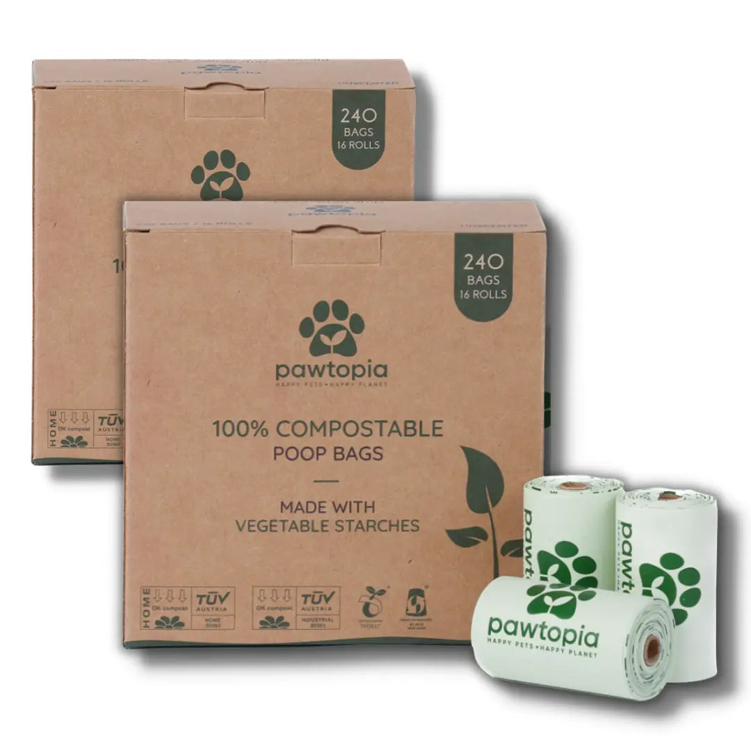 Pawtopia Eco-Friendly Home Compostable Dog Poop Bags - 480 Count Value Pack, Biodegradable & Leak Proof, Perfect for Dogs & Cats, Easy to Open, Give Back to the Planet!