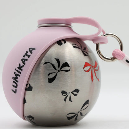 Lumikata 2-in-1 Portable Dog Water Bottle & Bowl - Leak-Proof Stainless Steel for Small Dogs, Perfect for Walks and Travel!