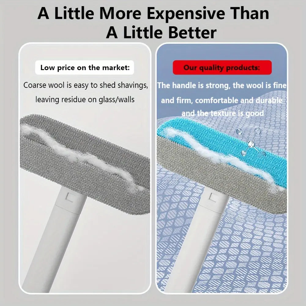 Eco-Friendly Upgraded Reusable Pet Hair Remover Brush - Lightweight, Compact Design with Extra-Long Handle & Flexible Bristles for Effortless Cleaning of Dog & Cat Hair on Furniture and Bedding