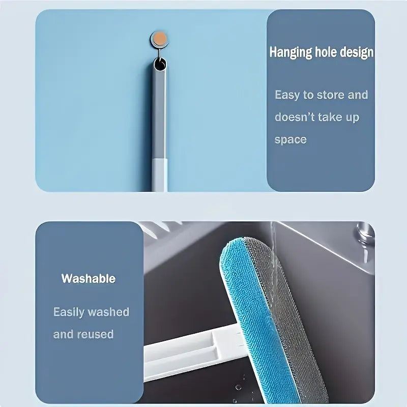 Eco-Friendly Upgraded Reusable Pet Hair Remover Brush - Lightweight, Compact Design with Extra-Long Handle & Flexible Bristles for Effortless Cleaning of Dog & Cat Hair on Furniture and Bedding