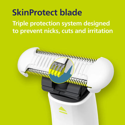 Philips Norelco Oneblade Intimate Pubic Groomer Smooth Steel Stainless Comfort